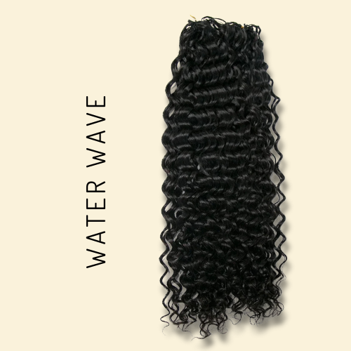 Feather Crochet Human Hair - Water Wave - Solid Color