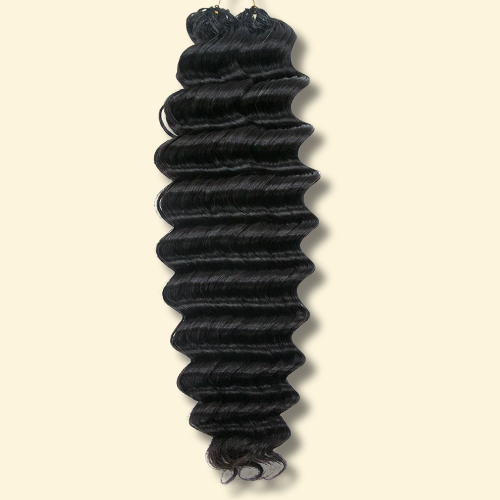 Feather Crochet Human Hair - Deep Wave - Solid Color
