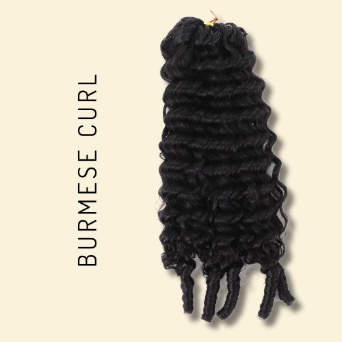 Feather Crochet Human Hair - Burmese Curl - Solid Color