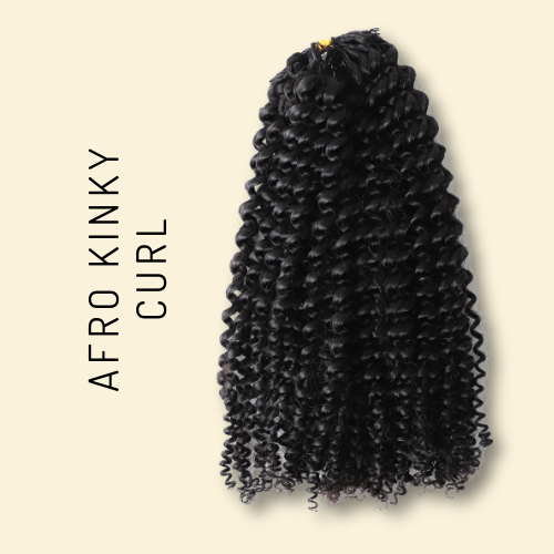 Feather Crochet Human Hair - Afro Kinky Curl - Solid Color