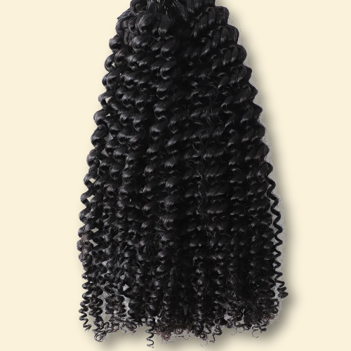 Feather Crochet Human Hair - Afro Kinky Curl - Solid Color
