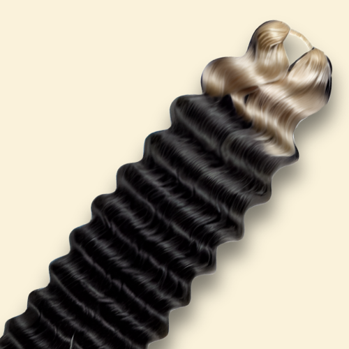 Feather Crochet Human Hair - Ombre Collection - Blonde Roots