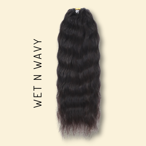 Feather Crochet Human Hair - Wet N Wavy - Solid Color