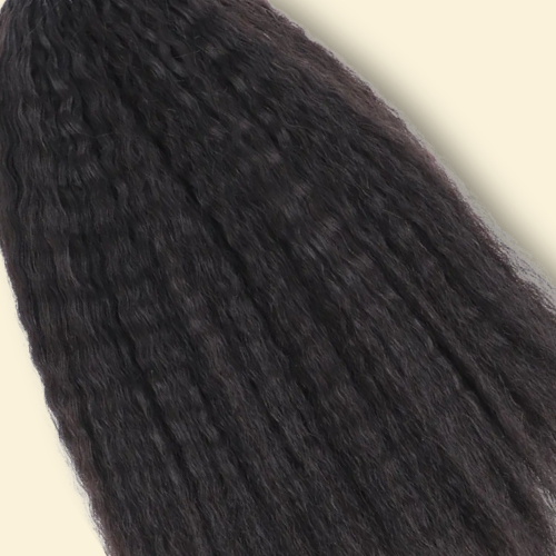 Feather Crochet Human Hair - Kinky Straight - Solid Color