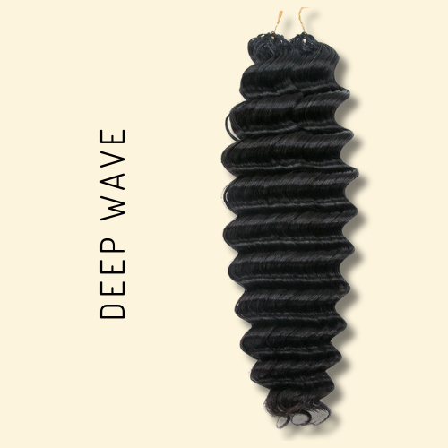 Feather Crochet Human Hair - Deep Wave - Solid Color
