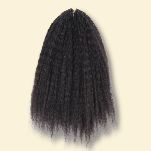 Feather Crochet Human Hair - Kinky Straight - Solid Color